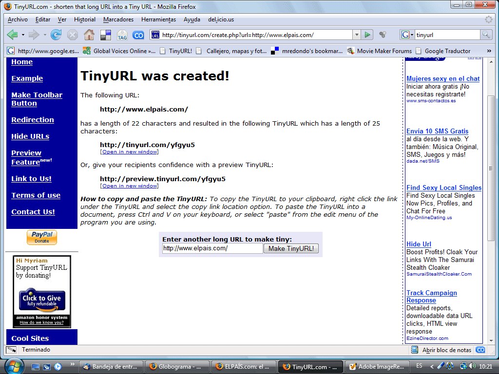 TinyURL 提供 tinyurl.com 縮網址選項，註冊登入還能編輯與管理